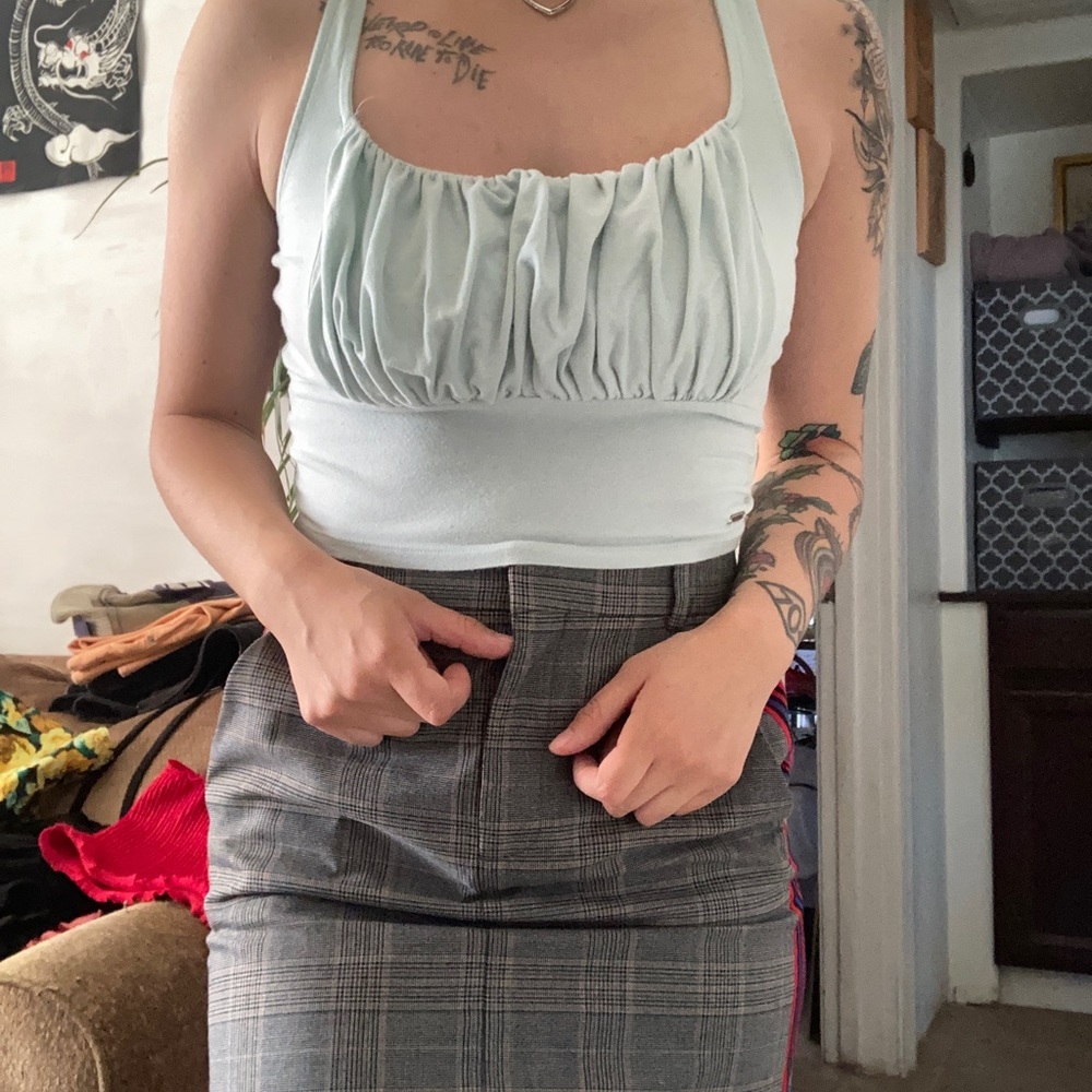 Hollister mint colored crop top size small